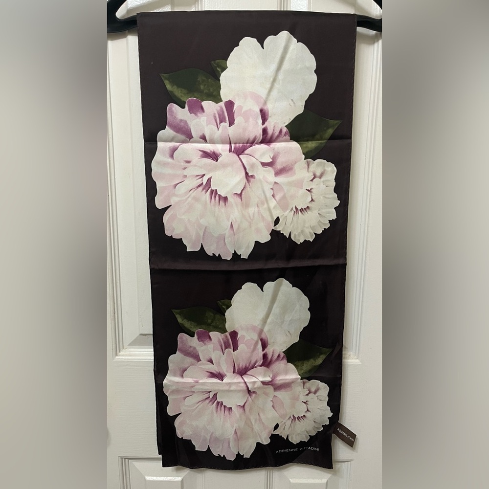 ADRIENNE VITTADINI Floral Silk Scarf